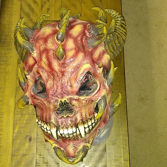 🎃Doom Demon devil scary alien mask face costume halloween Satan realistic - Picture 2 of 8